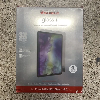 Zagg Invisible Shield Glass + Shield for iPad Pro 11" Gen. 1 & 2  New - Image 1 of 2