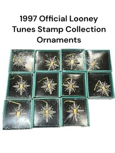 11 De Colección 1997 Bugs Bunny Looney Tunes Estampilla de Peltre Adorno de Navidad - Imagen 1 de 4