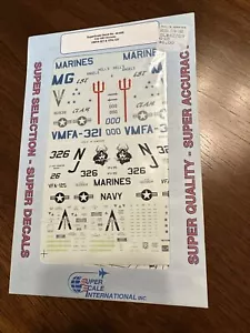 Superscale Decals 48609 1/48 Scale F/A-18D Hornets VMFA321, VFA125 - Picture 1 of 3