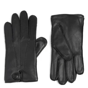 Guanto tecnico intelligente UGG foderato in pelliccia sintetica 3 snap, nero, taglia XL, nuovo con etichette - Foto 1 di 2
