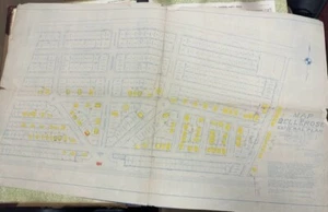 CARTE ORIGINALE 1910 BELLEROSE VILLAGE COMTÉ DE NASSAU NY DESSINÉE À LA MAIN - Photo 1/5