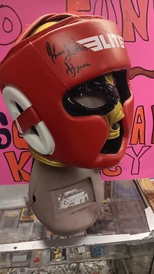 Boxing legend Hitman thomas hearns signed headgear - Image 1 of 3