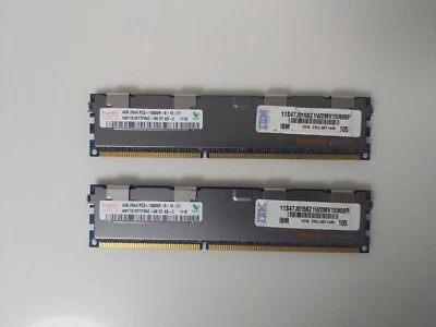 8GB (2X4GB) Hynix 2Rx4 PC3-10600R  HMT151R7TFR4C-H9  Server Memory - Image 1 of 3