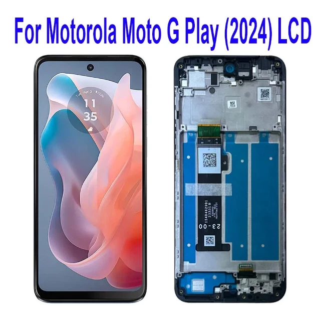 LCD Digitizer Assembly Screen Replacement Black For Motorola Moto G Play (2024) - Image 1 of 1