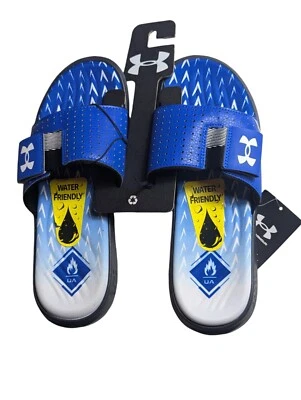 Sandalias Under Armour UA Mercenary SL Slides azules/negras 3027252-400 para hombre talla 9 Foto 1 de 4