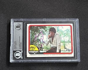 LARRY MANETTI 1983 DONRUSS MAGNUM P.I. SIGNED AUTOGRAPHED CARD BAS AUTHENTIC