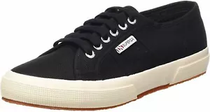 Superga 2750 Cotu Classic Black White Womens Canvas Trainers - Foto 1 di 7