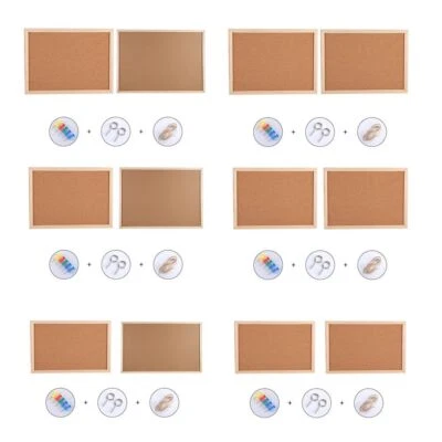 Soft Cork Board Wood Photo Background Letter Message Boards  Office School - Image 1 of 4