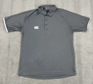 Canterbury Of New Zealand Shirt Mens Large Polo Gray Rugby Stretch Casual Adult - Picture 1 of 8