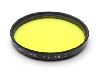 Topcon 58mm Yellow (Y2) Filter (inc Case) - For Black & White Photography - Image 1 of 2