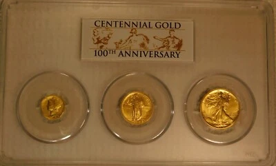 2016-W Centennial Gold 3 Coin Set PCGS Certified SP70 First Day of Issue - Image 1 of 4