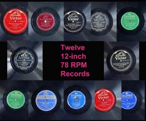 Twelve PLAY TESTED Vintage 78 RPM 12" Records Lot #36: Christmas & Sacred Music - Picture 1 of 24