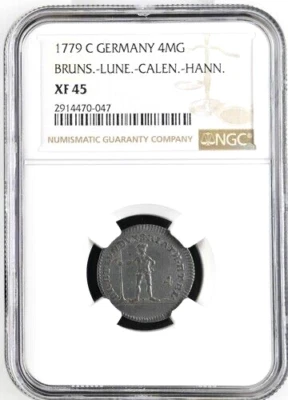 1779 German States Brunswick Luneburg Calenberg Hannover 4 Mariengroschen NGC 45 - Image 1 of 2