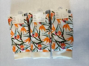 women's socks crew; multi-color 3 pack; lot of 3 (9 total pairs) shoe size 4-10 - Picture 1 of 7