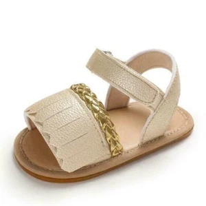 Baby Summer Sandals PU Leather Comfy Girls Toddler Infant Newborn Princess Shoes - Picture 1 of 27