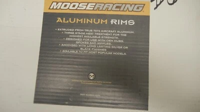 MOOSE RACING NOS ALUMINUM FRONT RIM SILVER 19X1.85 0210-0123 - Image 1 of 4