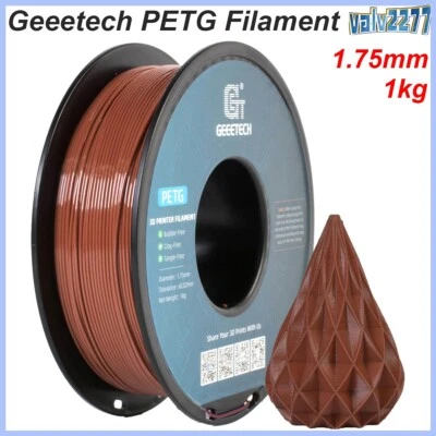 Geeetech PETG filamento stampante 3D 1 kg 1,75 mm marrone filamento rigido e durevole DE