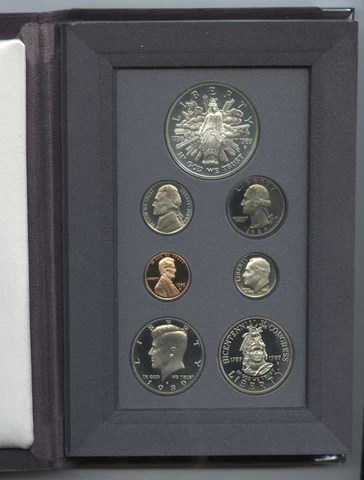 1989 Prestige Coin Set United States Mint OGP Case & COA Certificate - DN220 Cover