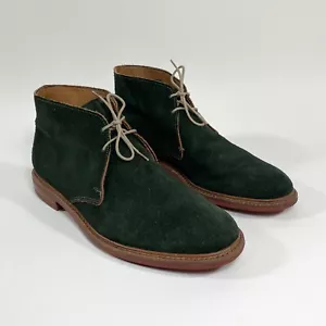 Allen Edmonds Gobi Chukka Ankle Boots Mens Size 10 D Green Suede Lace Up Dainite - Picture 1 of 14