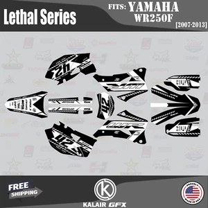 Kit Gráficos para YAMAHA WR250F WR 250F (2007-2013) Letal - BLANCO - Imagen 1 de 6