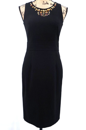 VETEMENTS Abito donna Banana Republic 0 nero gioiello girocollo lana capsule ufficio