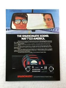 SPARKOMATIC Vintage 1983 PRINT AD Car Radio WAY T'GO AMERICA Roadtrip Travelin' - Picture 1 of 1
