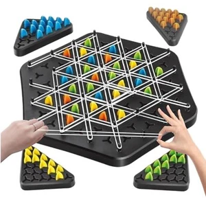 Chain Triangle Game Chain Triangle Chess GameTriggle Rubber Band Game2 to 4 P... - Picture 1 of 7