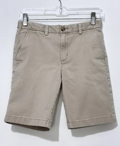 Vineyard Vines Boys Shorts 12 Cotton Blend Beige Adjustable Waist Pockets Logo - Picture 1 of 11