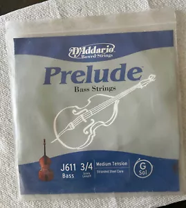 D'Addario J611 3/4 Scale Prelude Medium G Sol Upright Double Bass String - Bild 1 von 2
