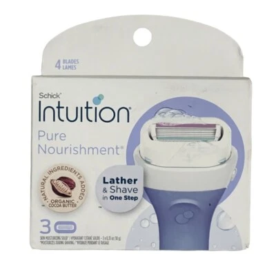 Nuevos cartuchos de recarga de espuma y afeitado Schick Intuition Pure Nourishment, 3 unidades Foto 1 de 2