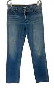Simply Vera Wang Damenjeans Größe 10 Denim gerade blau Baumwollmischung - Bild 1 von 8