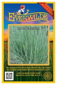 1 Oz Little Bluestem Native Grass Seeds - Everwilde Farms Mylar Seed Packet - Picture 1 of 3