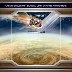Cassini Spacecraft Space MNH Stamps 2017 Maldives S/S - Picture 1 of 1