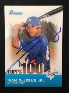 IVAN DEJESUS JR. 2010 BOWMAN TOPPS 100 AUTOGRAPHED SIGNED AUTO CARD TP48 DODGERS