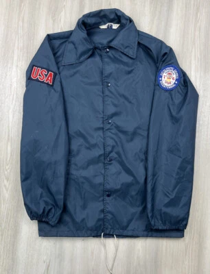 Vintage 1976 XXI Olympic Games Montreal Nylon Windbreaker Jacket USA Athlete S - Image 1 of 4