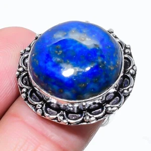 Lapis Lazuli Gemstone 925 Sterling Silver Jewelry Ring Size 9 (US) - Picture 1 of 1