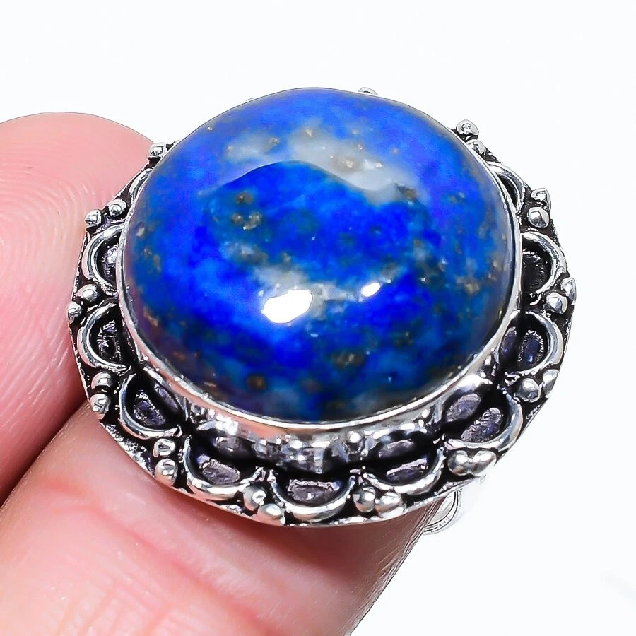 Lapis Lazuli Gemstone 925 Sterling Silver Jewelry Ring Size 9 (US) - Image 1 of 1