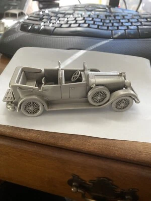 DANBURY MINT 1928 LINCOLN CONVERTIBLE CAR PEWTER  - Image 1 of 4