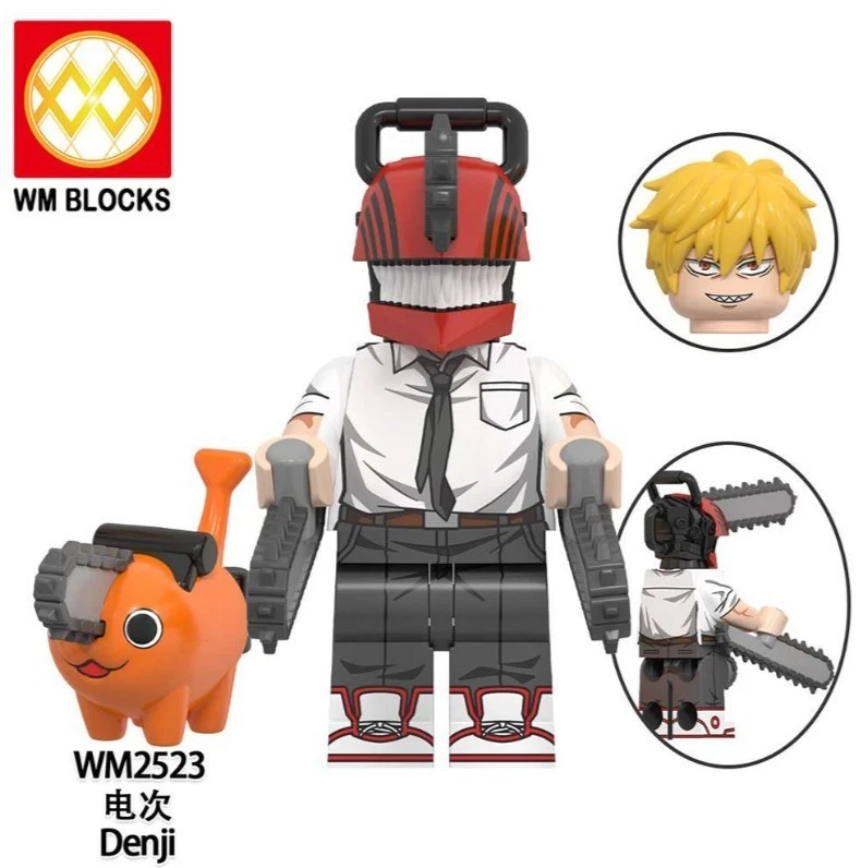 2 inch Custom Chainsaw Man,  Denji with Pochita Minifigure, New/Mint - Image 1 of 1