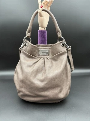 Marc by Marc Jacobs - Classic Q Hillier gray Leather Hobo Hand Or Shoulder Bag - Image 1 of 4