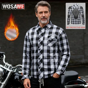 WOSAWE Unisex Motorbike Motorcycle Jacket Fleece Lined Protection With CE Armour - Picture 1 of 23