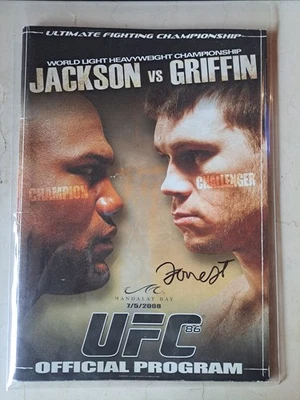 Authentic RARE SIGNED UFC 86 event program FOREST GRIFFIN AUTOGRAPHED PSA COA  - Image 1 of 4