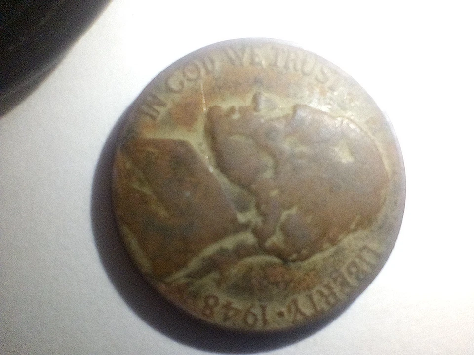 1948 Jefferson Nickel With No Mint Mark Very Beautiful Patina High Raised... - Image 1 of 2