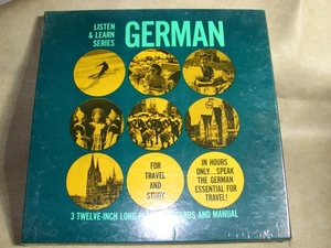 LISTEN & LEARN GERMAN - 3 VINYL LP RECORDS BOX SET, Brand New! - Picture 1 of 3
