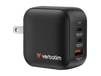 Verbatim Mini GaN Charger Reiseladeadapter 70 W 1x USB-A 2x USB-C USB 32229 Foto 1 de 4