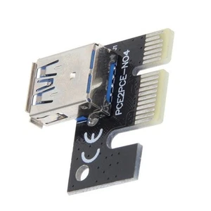 Riser Card USB PCI-E 1X to 16X Graphics Extension Cable Adapter Card - Afbeelding 1 van 16