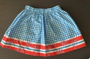 Girls SZ 5 Red White Blue Fireworks Skirt SZ 5 Memorial 4th July - Picture 1 of 6