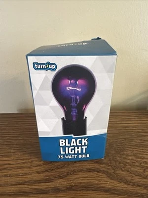 Blacklite Black Light Glow Bulb Spencer Gifts Pro Series 75W 120V A19 NOS - Image 1 of 4