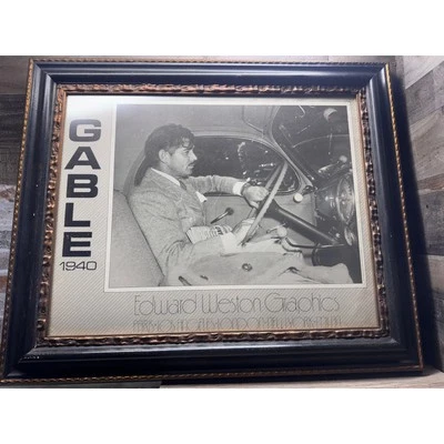 Vintage Clark Gable Print 29.25x35.25 Edward Weston Graphics Paris LA Art - Image 1 of 4