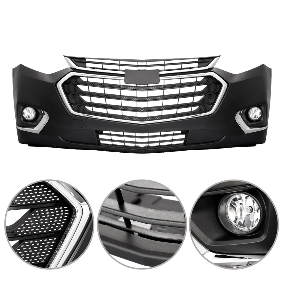 Front Bumper Assembly Cover W/Fog Lights Grille For Chevrolet Traverse 2018-2021 Foto 1 de 4